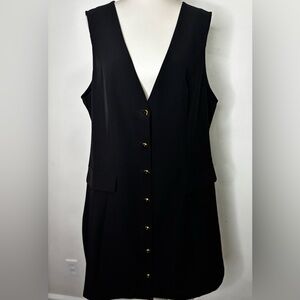 Cider Black Button-Down Midi Dress Size 2x